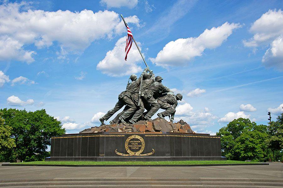 United States Marine Corps War Memorial in Arlington, Virginia near Citywide CPR offering official American Heart Association BLS, ACLS, and PALS certification.