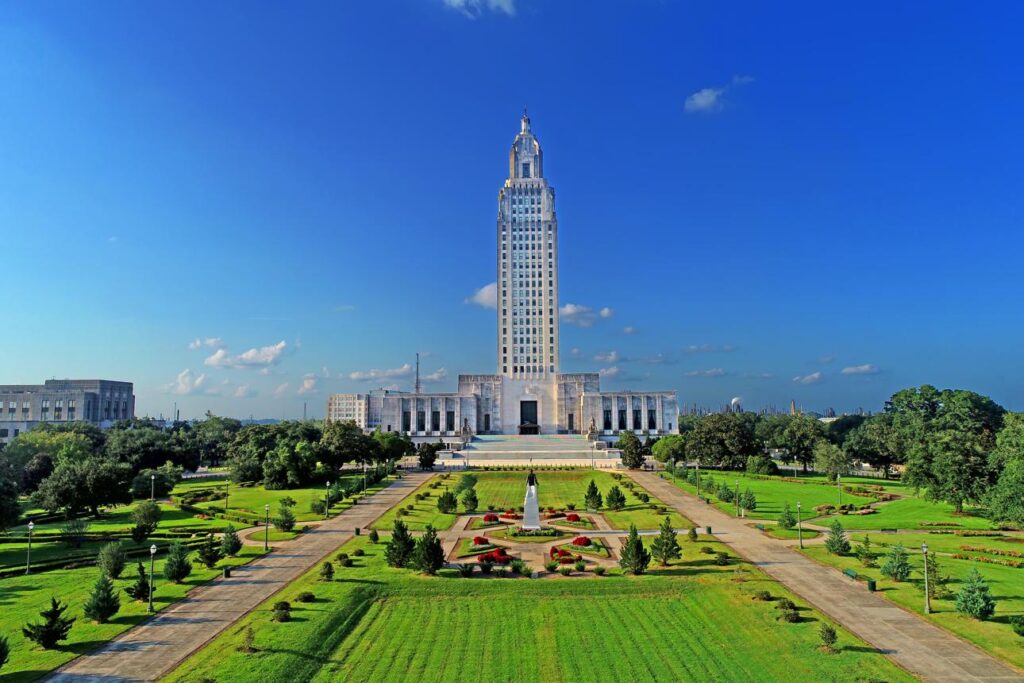 Louisiana State Capitol in Baton Rouge, Louisiana near Citywide CPR offering official American Heart Association BLS, ACLS, and PALS certification.