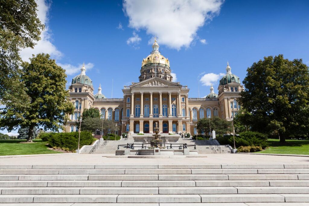 Iowa State Capitol in Des Moines, Iowa near Citywide CPR offering official American Heart Association BLS, ACLS, and PALS certification.