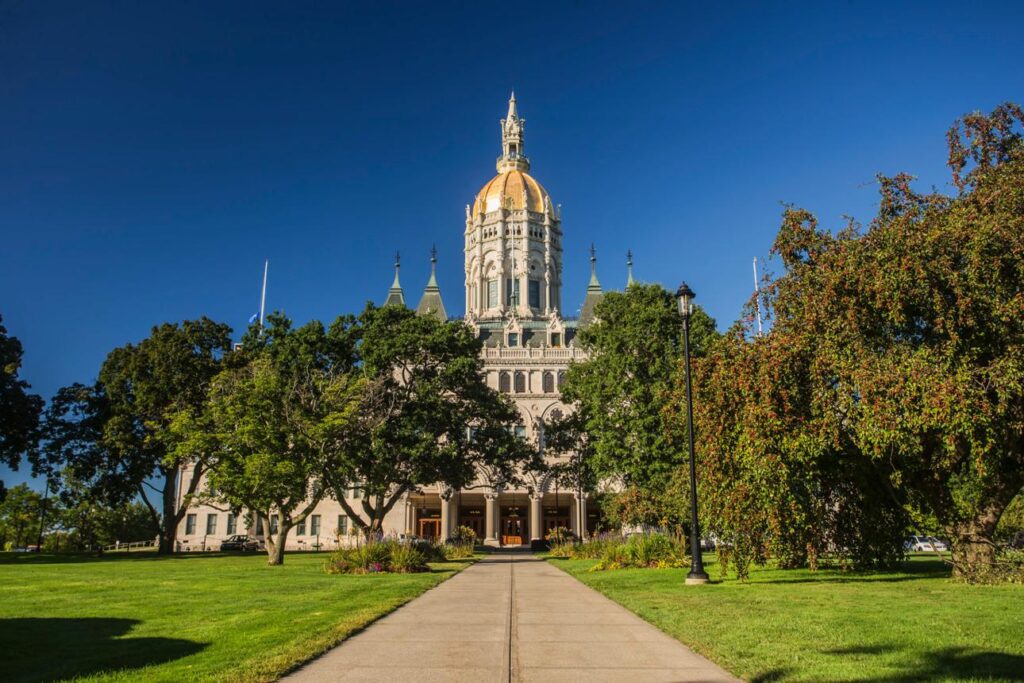 Connecticut State Capitol in Hartford, Connecticut near Citywide CPR offering official American Heart Association BLS, ACLS, and PALS certification.