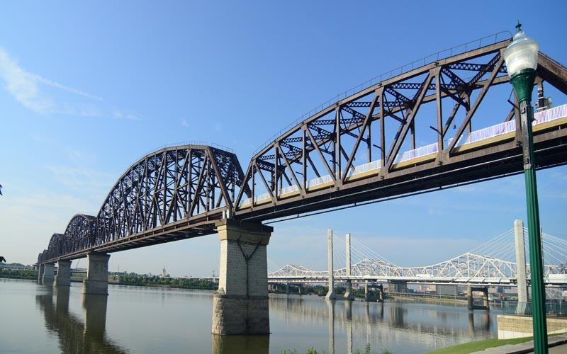 Big Four Bridge in Louisville, Kentucky near Citywide CPR offering official American Heart Association BLS, ACLS, and PALS certification.