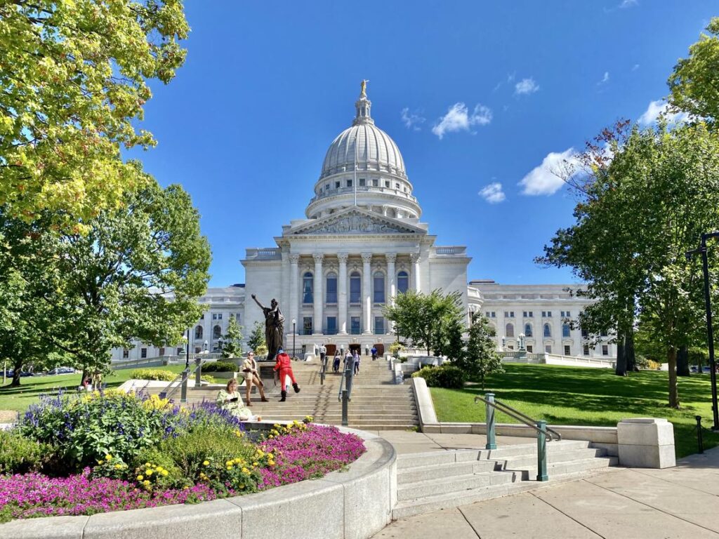 Wisconsin State Capitol in Madison, Wisconsin near Citywide CPR offering official American Heart Association BLS, ACLS, and PALS certification.