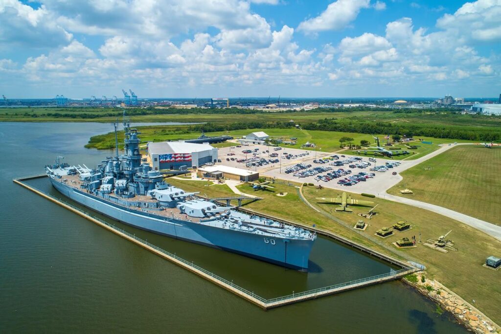 USS Alabama Battleship Memorial Park in Mobile, Alabama near Citywide CPR offering official American Heart Association BLS, ACLS, and PALS certification.