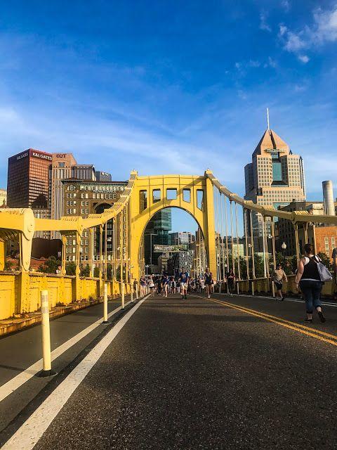Roberto Clemente Bridge and downtown Pittsburgh, Pennsylvania near Citywide CPR offering official American Heart Association BLS, ACLS, and PALS certification.