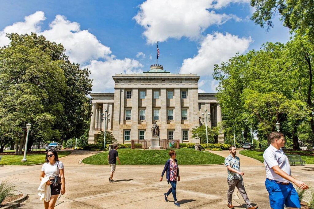 North Carolina State Capitol in Raleigh, North Carolina near Citywide CPR offering official American Heart Association BLS, ACLS, and PALS certification.