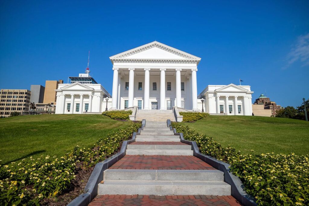 Virginia State Capitol in Richmond, Virginia near Citywide CPR offering official American Heart Association BLS, ACLS, and PALS certification.
