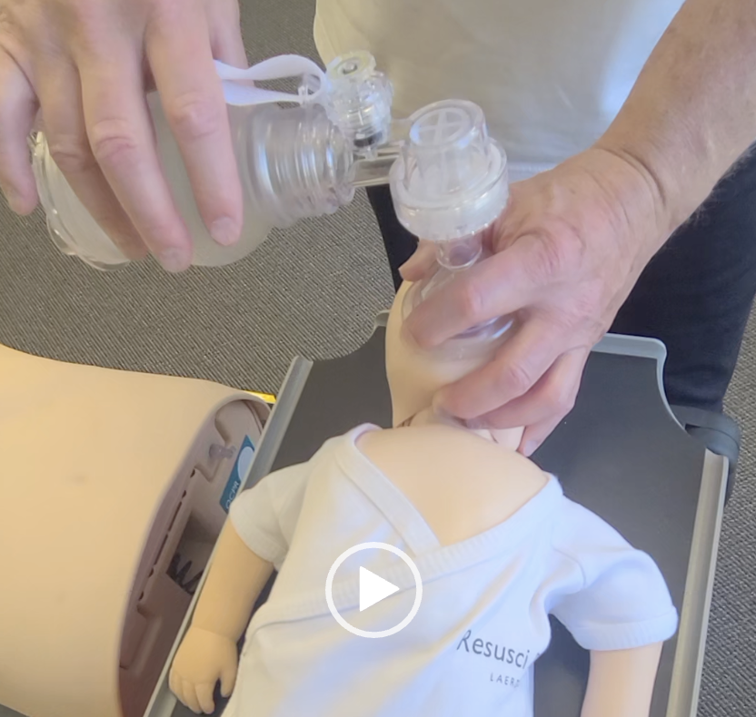 Thumbnail for the 2-Person Infant CPR Skills Demonstration video used for American Heart Association BLS and PALS certification.