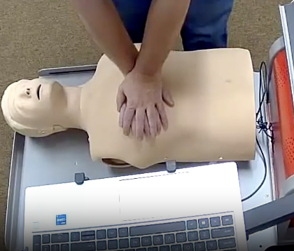 Thumbnail for the Adult & Child CPR Compressions skills demonstration video.