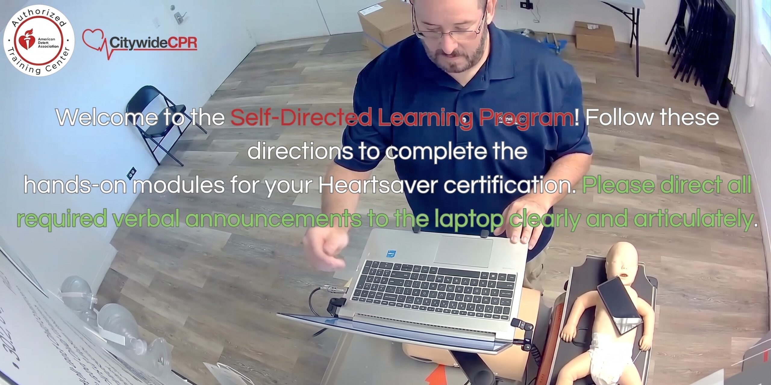 American Heart Association Heartsaver CPR AED skills demonstration thumbnail.