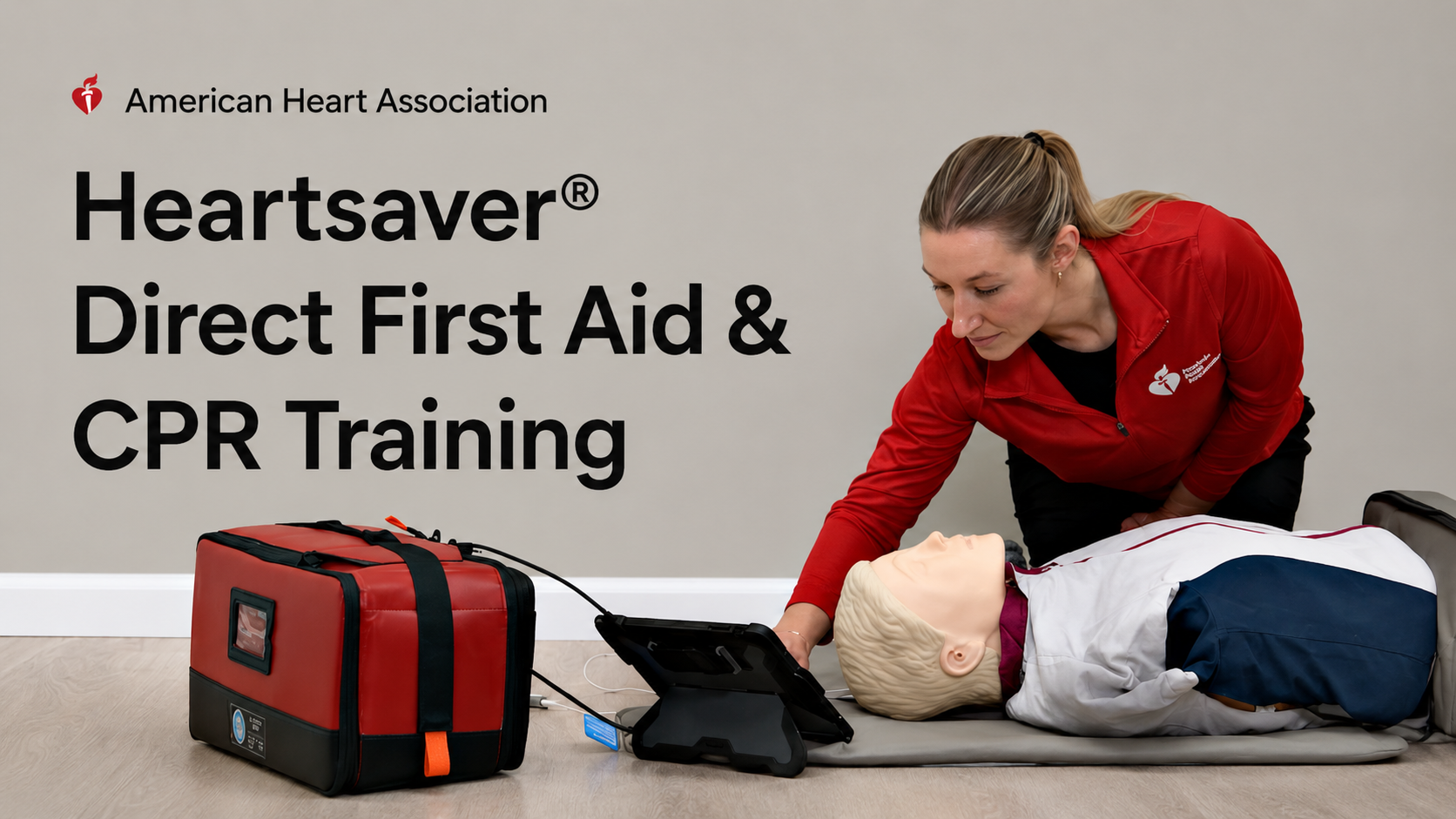 AHA Heartsaver Direct First Aid CPR AED Self-Guided Skills Session