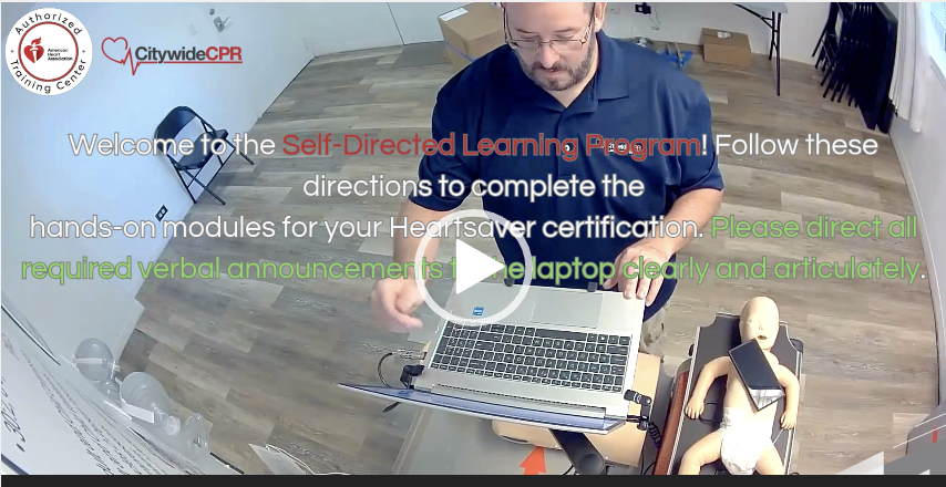 American Heart Association Heartsaver CPR AED skills demonstration thumbnail.
